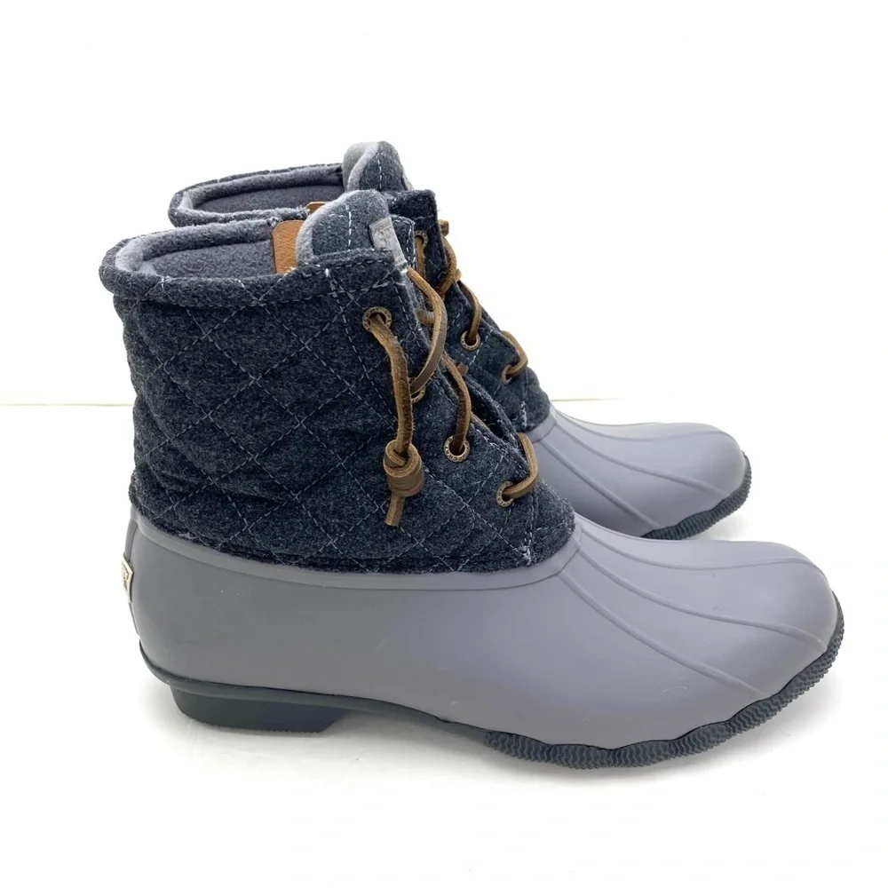 SPERRY Saltwater Wool Quarter Winter Ankle Duck Boot Gray Size 11 STS97562F